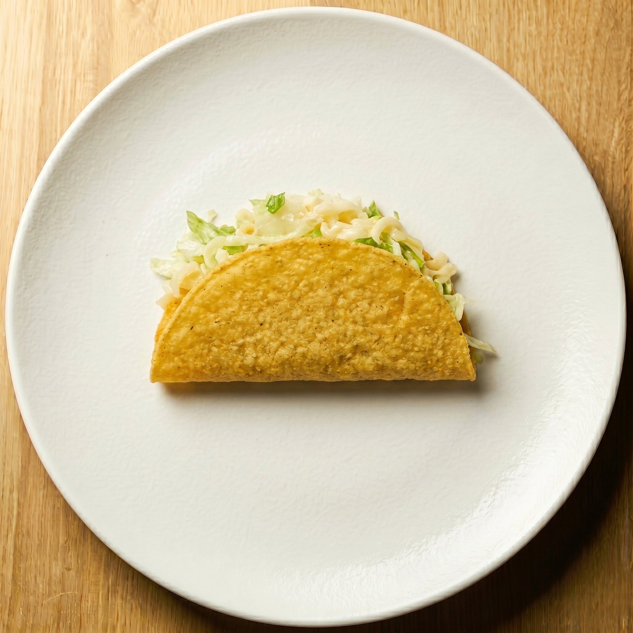 Shredded Chicken Hard Shell Taco.