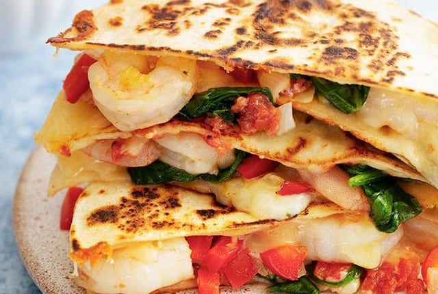 Seafood Quesadillas.