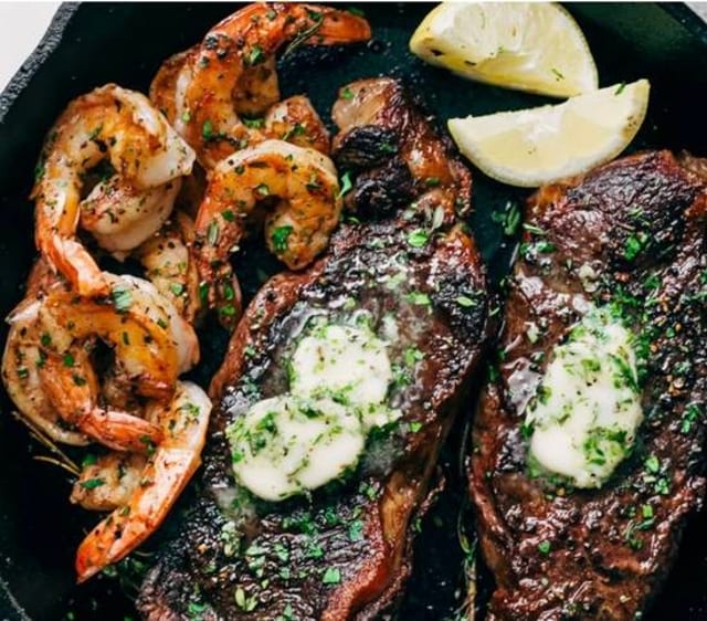 Steak and Shrimp.