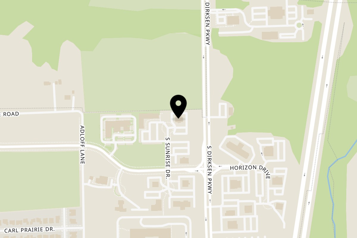Map showing the location of Charro Mexican Restaurant and Bar Springfield on 2500 Sunrise Dr in Springfield